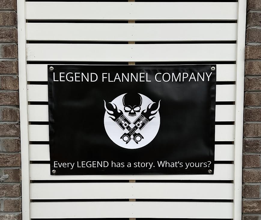 LEGEND VINYL GARAGE BANNER