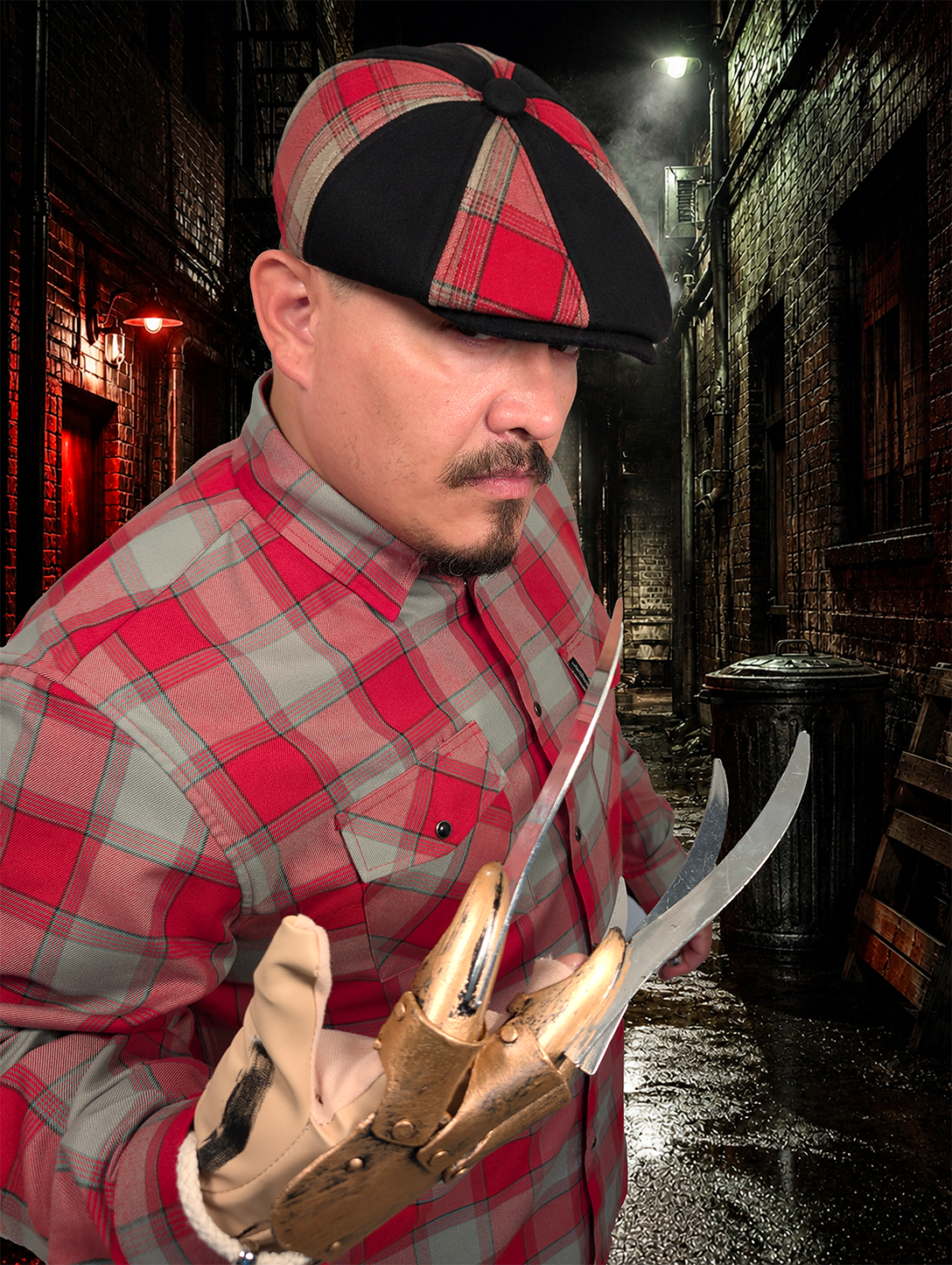 DREAM DEMON PATCHWORK FLANNEL CAP