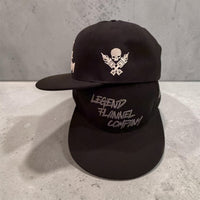 LEGEND LIGHTNING FLAT BILL HAT BLACK WITH GRAY EMBROIDERY