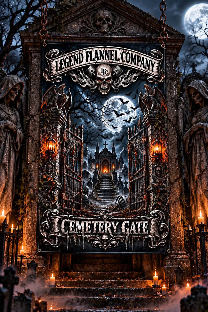 CEMETERY GATE LIMITED EDITION GARAGE BANNER