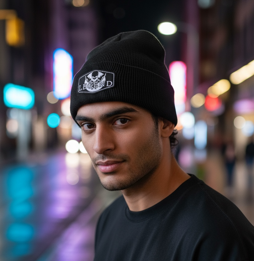 LEGEND PISTON LOGO BLACK BEANIE