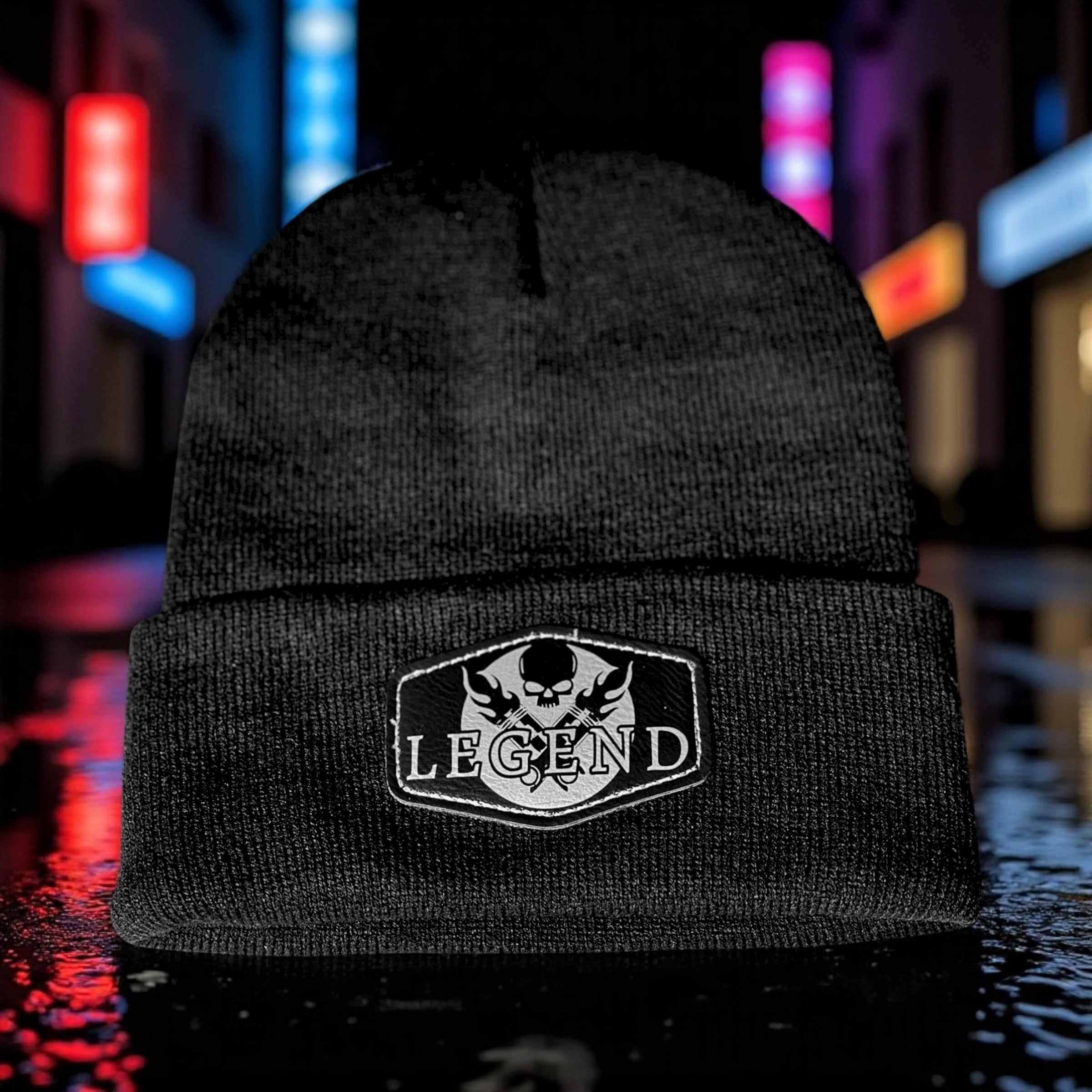 LEGEND PISTON LOGO BLACK BEANIE