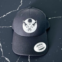 LEGEND BLACK WITH WHITE PISTON LOGO CURVED BILL HAT