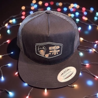 LEGEND MAD ELF PATCH TRUCKER HAT BLACK GOLD LOGO