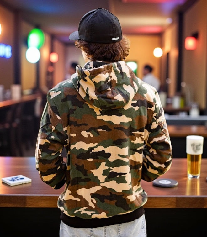 LEGEND CAMO ZIP UP HOODIE