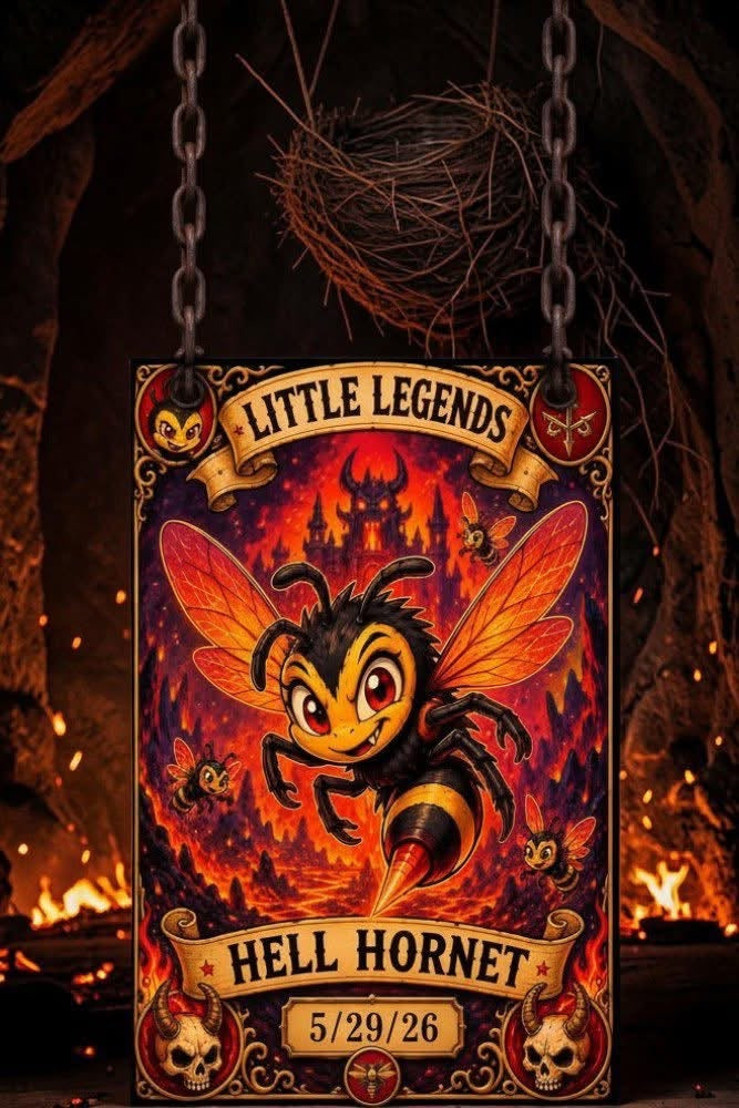 HELL HORNET LITTLE LEGEND LIMITED EDITION GARAGE BANNER