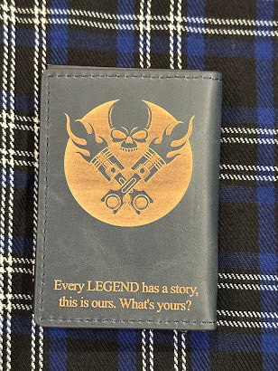 LEGEND BLUE TRIFOLD MINIMALIST WALLET