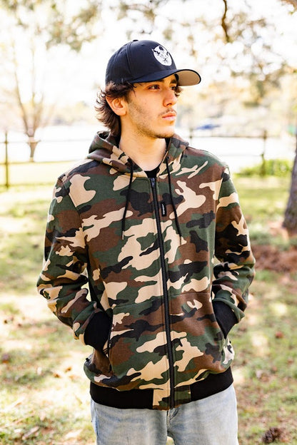 LEGEND CAMO ZIP UP HOODIE