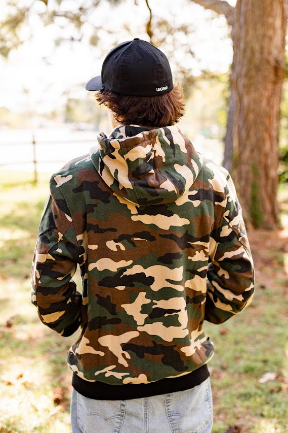 LEGEND CAMO ZIP UP HOODIE