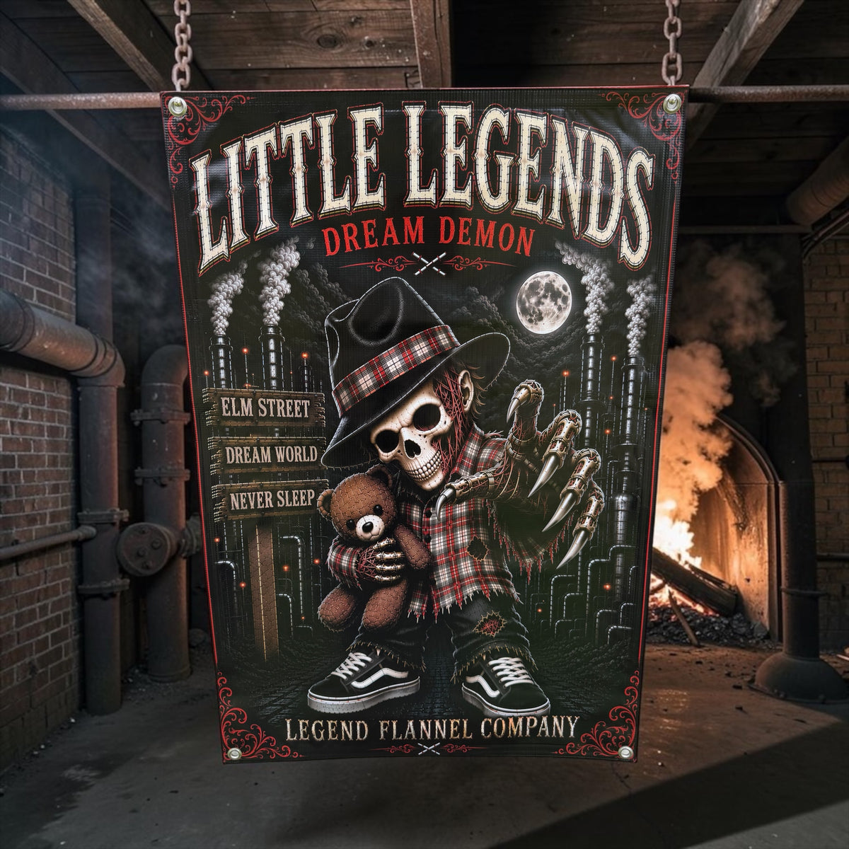 DREAM DEMON LITTLE LEGENDS LIMITED EDITION GARAGE BANNER