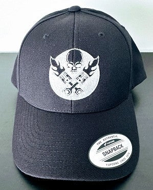 LEGEND BLACK WITH WHITE PISTON LOGO CURVED BILL HAT